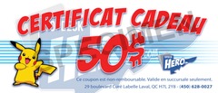 Certificat Cadeau - 50$